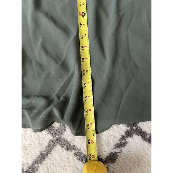 BALTIC BORN Este Dark Sage Chiffon Flutter Sleeve Maxi Dress Sz Large NWT - Picture 12 of 12